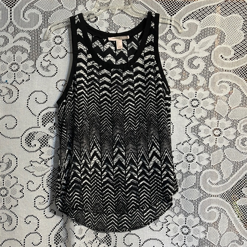 ⭐️ Black and White Sheer Forever 21 Tank